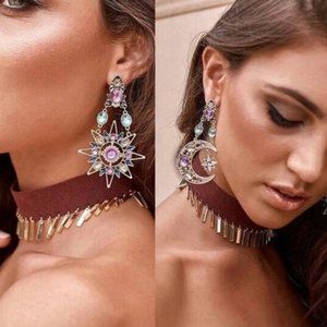 Star and Moon Earrings